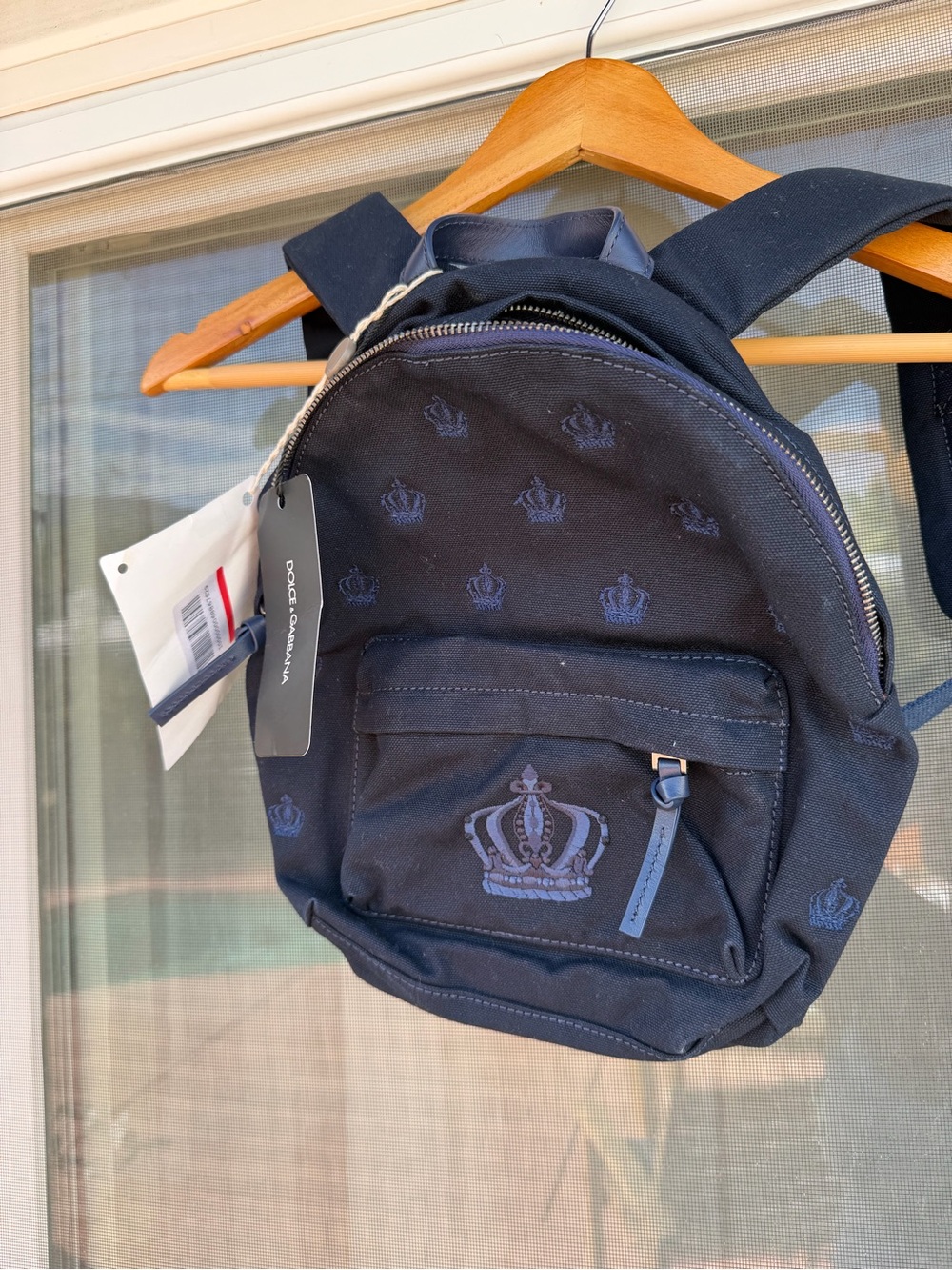 Dolce & Gabbana Navy Crown Mini Backpack